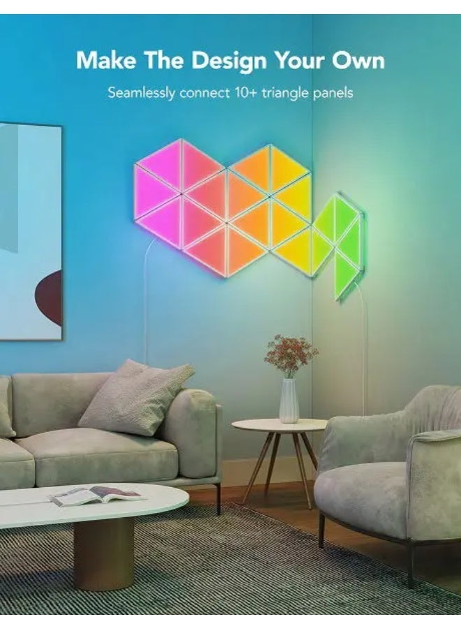 جوفي ألواح إضاءة مثلثية Govee Glide (H6067) – ألوان متعددة لتزيين الغرفة والألعاب - Image 4